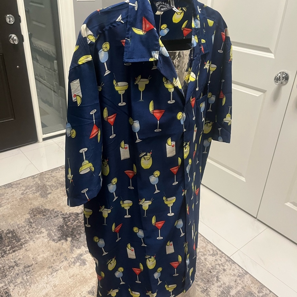 Pacific and Co mens take me on holidays cocktail evening shirt size large new! - Picture 9 of 16